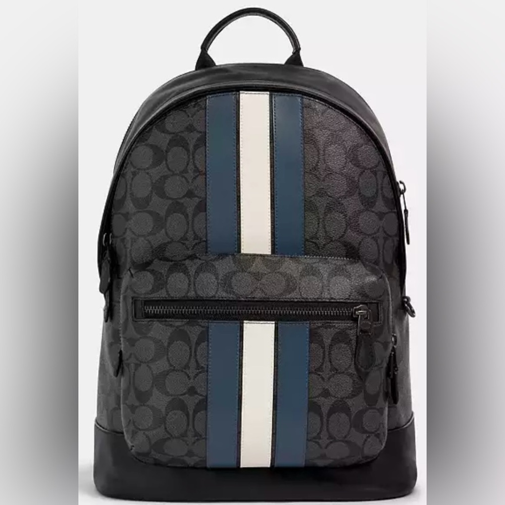 NWOT Coach Black and Blue Backpack